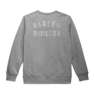 Harley-Davidson Staple Embroidered Mens Sweatshirt - Heather Grey