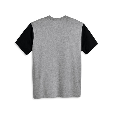 Mens Staple Colorblock Tee - Colorblocked - Heather Grey