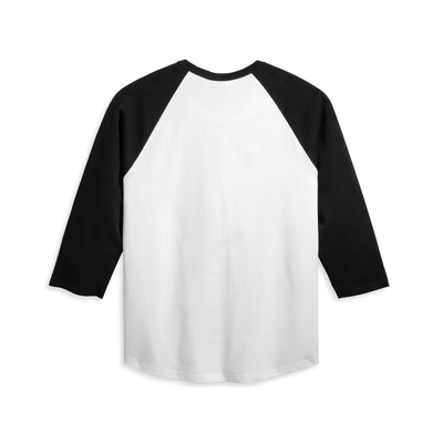 Mens Staple 3/4 Raglan - Colorblocked - Bright White