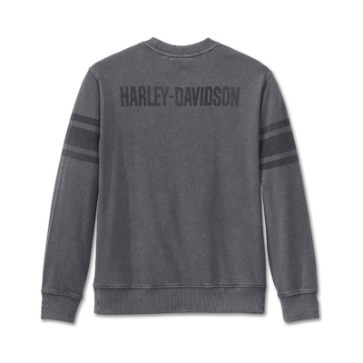 Harley-Davidson Men&#39;s Cowboy Rider French Terry Crewneck - Blackened Pearl