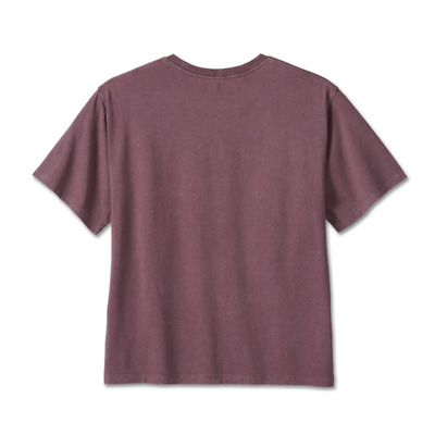 Womens Bar &amp; Shield Oversized Boxy Tee - Crushed Berry