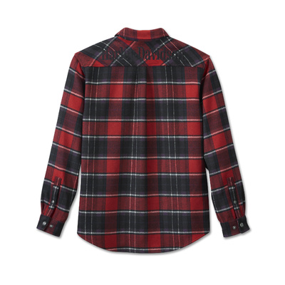 Harley-Davidson Men&#39;s Harley-Davidson Premium Overshirt - Plaid - Chili Pepper &amp; Sassafrass