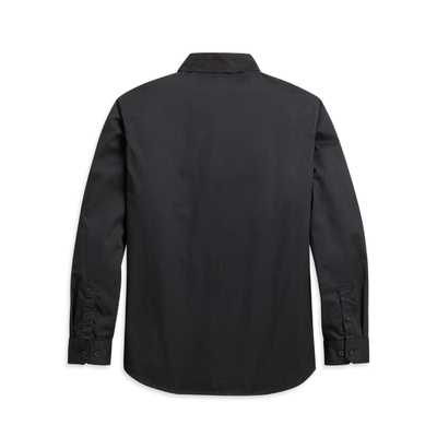 Mens Basic Button Down Shirt - Black Beauty