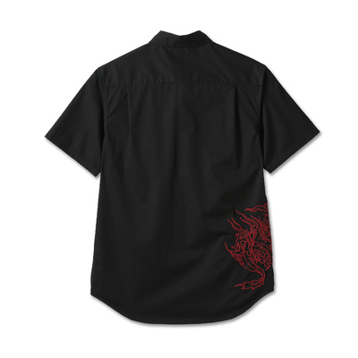 Mens Year of The Dragon Short Sleeve Shirt - Harley Black