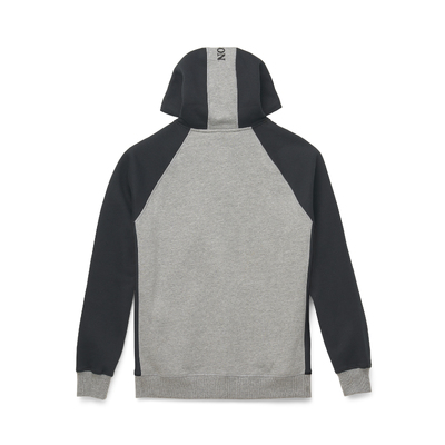 Mens Willie G Skull Colorblock Zip-Up Hoodie - Grey Heather