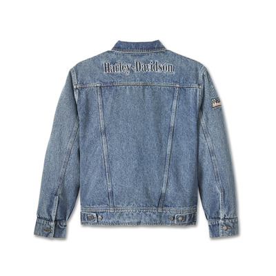 Womens Powerslide Oversized Denim Jacket - Medium Indigo