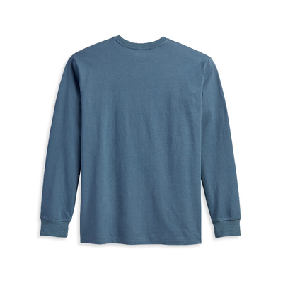 Mens Bar &amp; Shield Long Sleeve Tee - Dust Blue