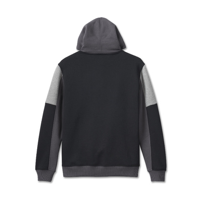 Mens Racing Bar &amp; Shield Hoodie - Colorblocked - Black Beauty