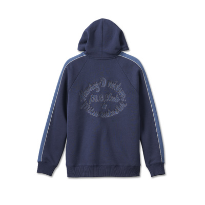 Mens Club Crew Zip-Up Hoodie - Peacoat