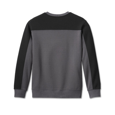 Mens Bar &amp; Shield Colorblock Sweatshirt - Colorblocked - Blackened Pearl