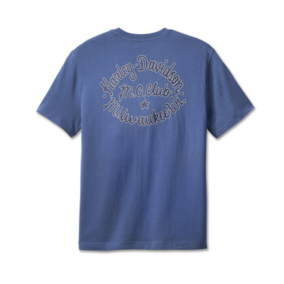 Harley-Davidson Mens Club Crew Tee - Ensign Blue - Ensign Blue