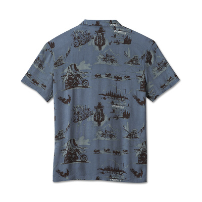 Harley-Davidson Sturgis Aloha Mens Shirt - Grey Allover Print