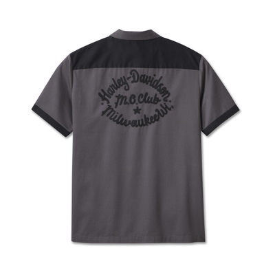 Harley-Davidson Mens Club Crew Shirt - Blackened Pearl - Blackened Pearl