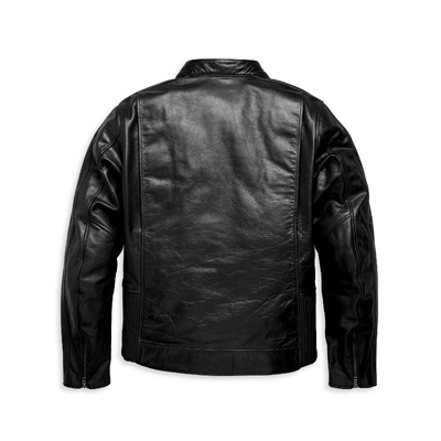 Mens Enodia Leather Riding Jacket - Black