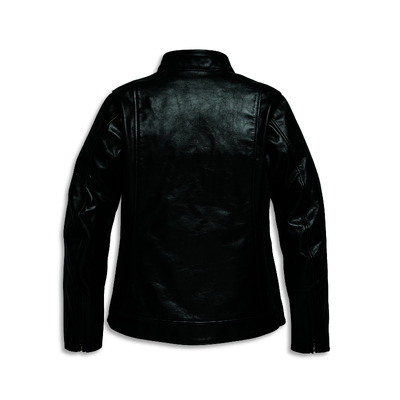 Womens Enodia Leather Riding Jacket - Black