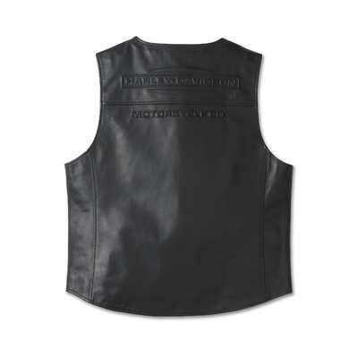 Harley-Davidson City Limits Leather Vest - Harley Black