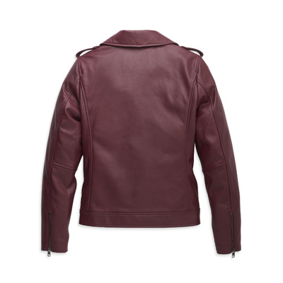 Womens Full Speed Leather Jacket - Tawny Port