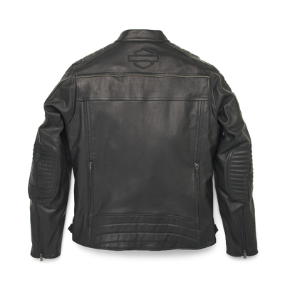 Mens Fremont Triple Vent System Leather Jacket - Black