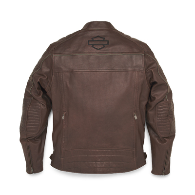 Mens Fremont Triple Vent System Leather Jacket - Coffee Bean