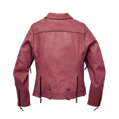 Womens Vixen Lane Leather Riding Jacket - Dusky Orchid