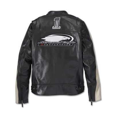 Harley-Davidson Mens Enduro Screamin Eagle Leather Jacket - Black Beauty