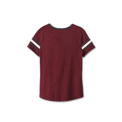 Womens American Notch Neck Tee - Winery