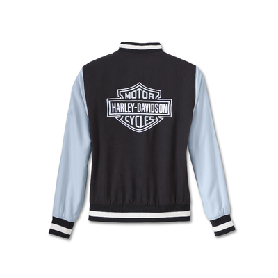 Womens Classic Bar &amp; Shield Bomber Jacket - Colorblocked