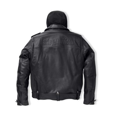 Harley-Davidson Mens Potomac 3-in-1 Leather Jacket - Black