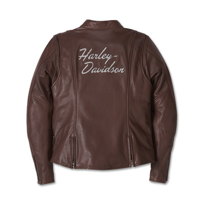 Womens Linden Leather Jacket - Potting Soil