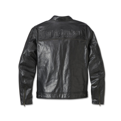 Harley-Davidson H-D Flex Layering System Café Racer Mens Leather Jacket Outer Layer - Black