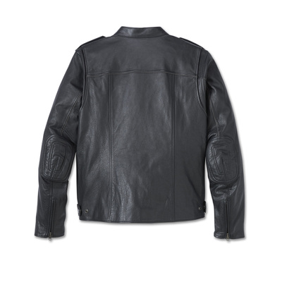 Harley-Davidson Mens H-D Flex Layering System Captains Leather Jacket Outer Layer - Black