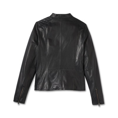 Womens Scene Supreme Leather Jacket - Black