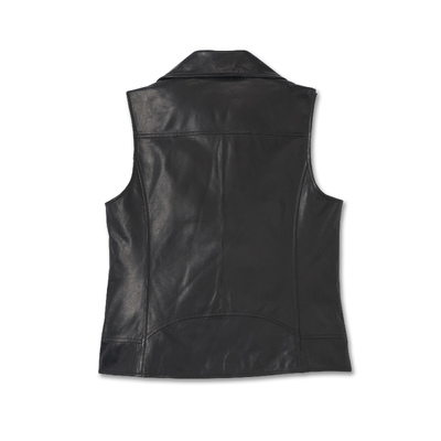Womens Eclipse Leather Vest - Black