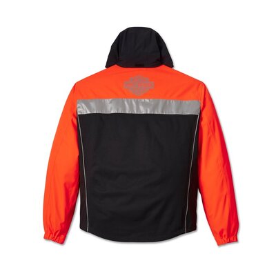 Harley-Davidson Mens Full Speed II Waterproof Rain Jacket - Colorblocked