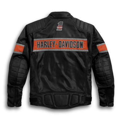 Harley-Davidson Mens Trenton Mesh Riding Jacket - Black
