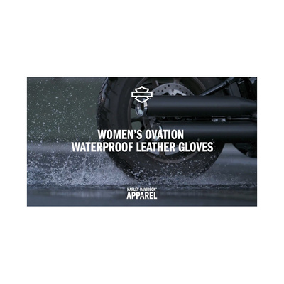 Harley-Davidson Women&#39;s Waterproof Ovation Leather Gloves