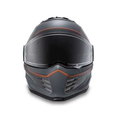 Harley-Davidson Division X15 Sunshield Full Face Helmet - Grey/Orange