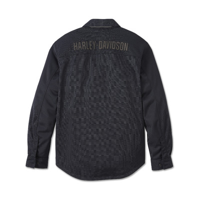 Mens Operative Mesh Riding Shirt Jacket - Harley Black