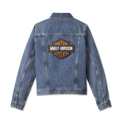 Harley-Davidson Women&#39;s Essential Bar &amp; Shield Denim Jacket - Medium Indigo