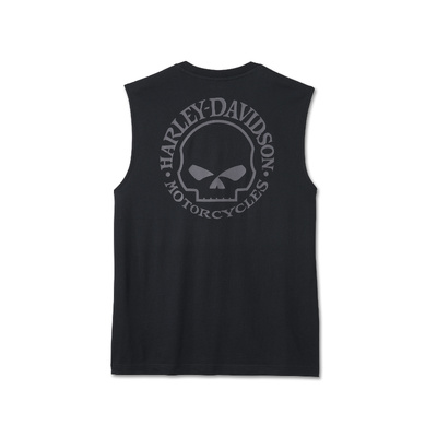 Harley-Davidson Willie G Skull Mens Muscle Tee - Black Beauty