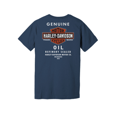 Harley-Davidson Mens Oil Can Tee - Ensign Blue