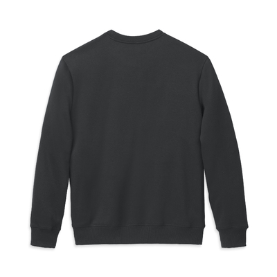 Mens Bar &amp; Shield Crewneck Pullover - Black