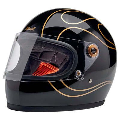 Gringo S ECE 22.06 Helmet - Gloss Black Flames