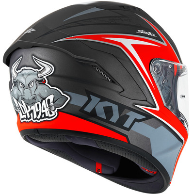 KYT NF-R Mindset Helmet - Matte Athracite/Red