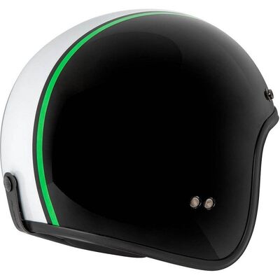 Rjays Trophy Corso Helmet With Studs - Black/White/Green/Red