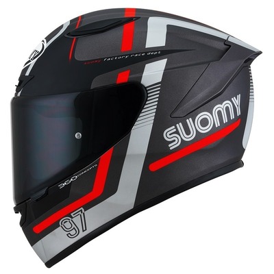 Suomy Track-1 Ninety Seven Helmet - Gunmetal/Red