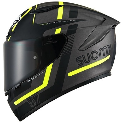 Suomy Track-1 Ninety Seven Helmet - Gunmetal/Yellow