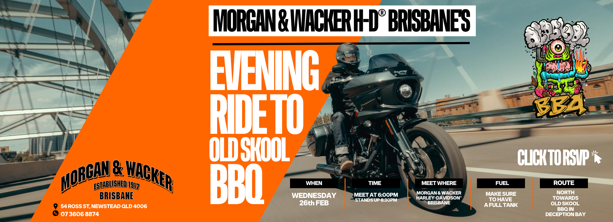 Evening Ride To Old Skool BBQ 