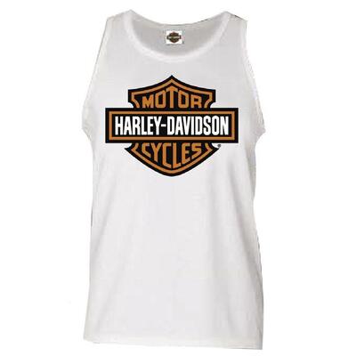 Mens Bar &amp; Shield Tank - White