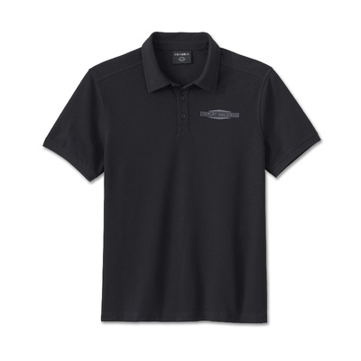 Harley-Davidson Stacked Bar &amp; Shield Polo - Black